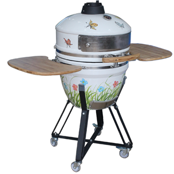 21 Inches Ceramic Barbecue Grills With Cast Iron Stand